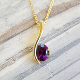 "Eliza" 14k Yellow Gold Arizona Amethyst Pendant
