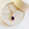 "Eliza" 14k Yellow Gold Arizona Amethyst Pendant