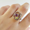 14k White Gold Arizona State Ring