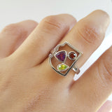 14k White Gold Arizona State Ring