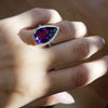 "Freya" 14k White Gold One of a Kind Arizona Amethyst Ring