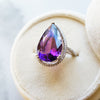 "Freya" 14k White Gold One of a Kind Arizona Amethyst Ring