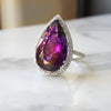 "Freya" 14k White Gold One of a Kind Arizona Amethyst Ring