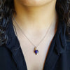 "Sol" 14k White Gold Arizona Amethyst Pendant