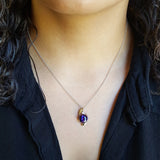 "Sol" 14k White Gold Arizona Amethyst Pendant