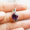 "Sol" 14k White Gold Arizona Amethyst Pendant
