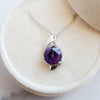 "Sol" 14k White Gold Arizona Amethyst Pendant