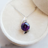 "Sol" 14k White Gold Arizona Amethyst Pendant