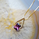 "Mae" 14k Yellow Gold Radiant Amethyst Necklace