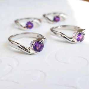 "Lyra" Sterling Silver Arizona Amethyst Ring