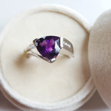 "Madeline" 14k White Gold Arizona Amethyst Ring