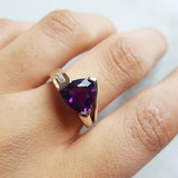 "Madeline" 14k White Gold Arizona Amethyst Ring