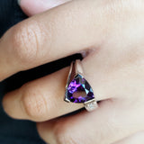 "Madeline" 14k White Gold Arizona Amethyst Ring