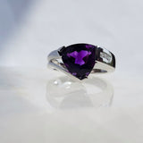 "Madeline" 14k White Gold Arizona Amethyst Ring