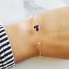 "Kellye" 14k Yellow Gold Amethyst and Diamond Bangle