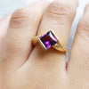 "Audrey" 14K Yellow Gold Amethyst Ring