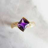 "Audrey" 14K Yellow Gold Amethyst Ring