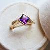 "Audrey" 14K Yellow Gold Amethyst Ring