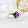 "Audrey" 14K Yellow Gold Amethyst Ring