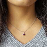 "Alyssa" Sterling Silver Arizona Amethyst Pendant