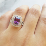 "Ariel" 14K White Gold Arizona Amethyst Ring