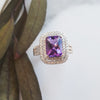 "Ariel" 14K White Gold Arizona Amethyst Ring