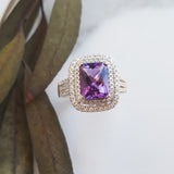 "Ariel" 14K White Gold Arizona Amethyst Ring