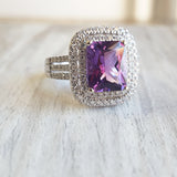 "Ariel" 14K White Gold Arizona Amethyst Ring