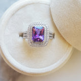 "Ariel" 14K White Gold Arizona Amethyst Ring