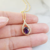 "Ashley" 14K Yellow Gold Arizona Amethyst Pendant
