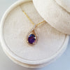 "Ashley" 14K Yellow Gold Arizona Amethyst Pendant