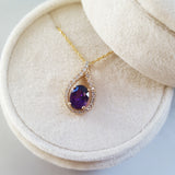 "Ashley" 14K Yellow Gold Arizona Amethyst Pendant