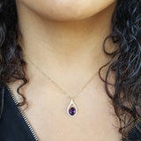 "Ashley" 14K Yellow Gold Arizona Amethyst Pendant