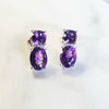 "Melissa" 14K White Gold Arizona Amethyst Earrings
