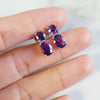 "Melissa" 14K White Gold Arizona Amethyst Earrings