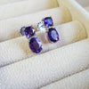 "Melissa" 14K White Gold Arizona Amethyst Earrings