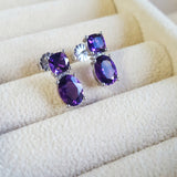 "Melissa" 14K White Gold Arizona Amethyst Earrings