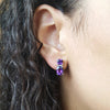 "Melissa" 14K White Gold Arizona Amethyst Earrings