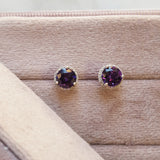 "Brielle" 14K White Gold AZ Amethyst Earrings