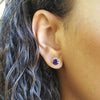 "Brielle" 14K White Gold AZ Amethyst Earrings