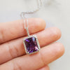 "Clara" 14K White Gold AZ Amethyst Pendant