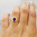 "Tia" 14k Yellow Gold AZ Amethyst Band