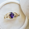"Tia" 14k Yellow Gold AZ Amethyst Band