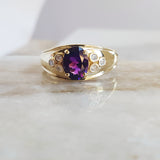 "Tia" 14k Yellow Gold AZ Amethyst Band