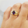 "Tia" 14k Yellow Gold AZ Amethyst Band