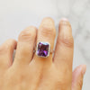 "Amiah" 14K White Gold Arizona Amethyst Ring