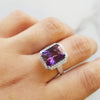 "Amiah" 14K White Gold Arizona Amethyst Ring