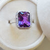 "Amiah" 14K White Gold Arizona Amethyst Ring