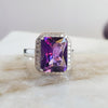 "Amiah" 14K White Gold Arizona Amethyst Ring