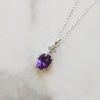 "Marilyn" 14K White Gold Arizona Amethyst Pendant